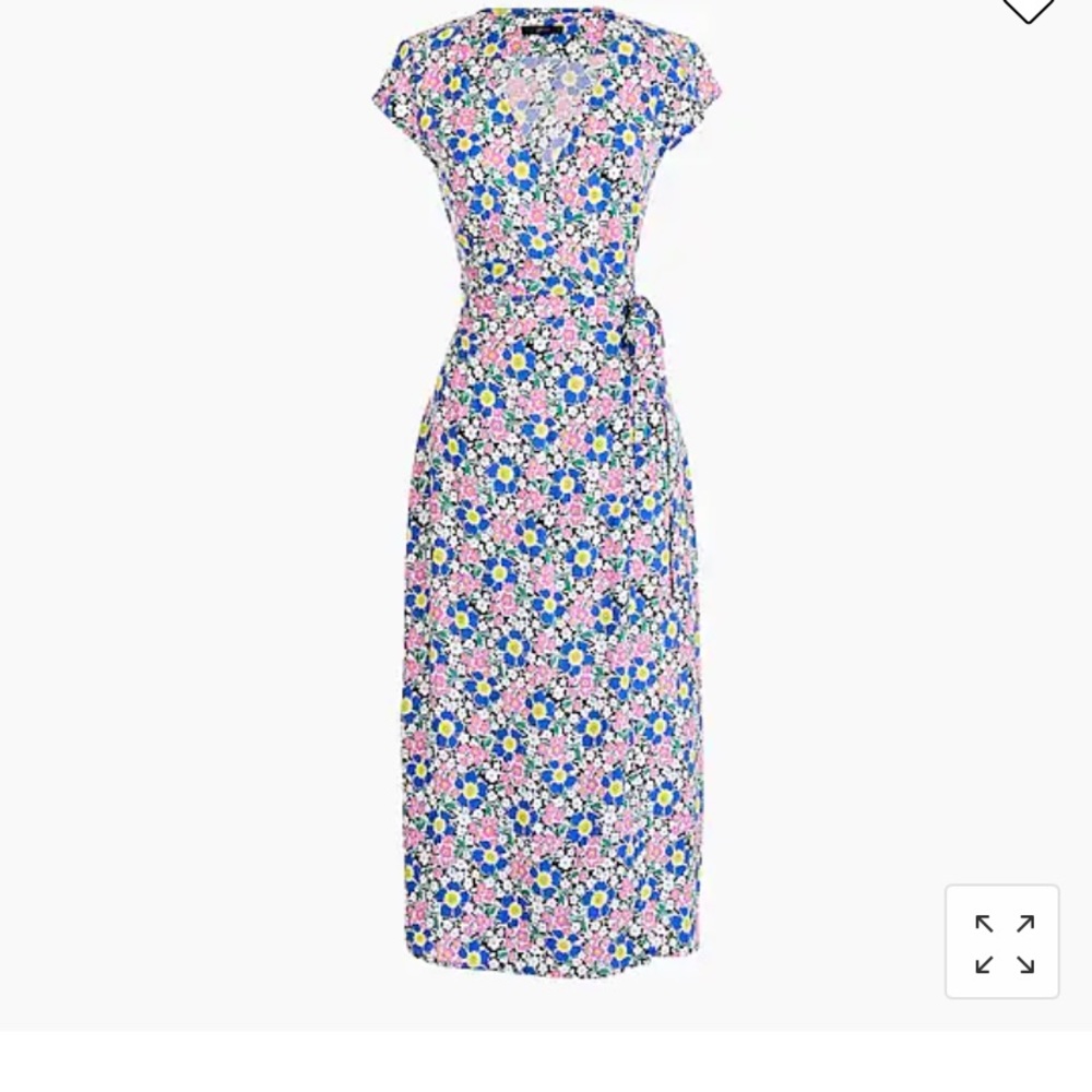 JCrew Floral Wrap Midi Dress